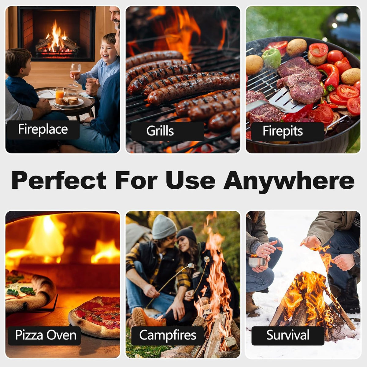 72 PCS Fire Starter, Fire Starter for Campfire, Light Compact Gear