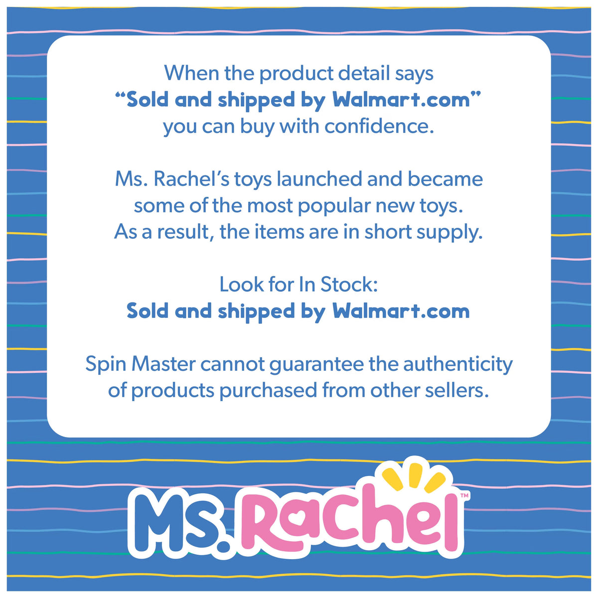 Ms. Rachel Official Basic 11-Inch Cuddle & Comfort Plush Doll for Ages 6 Months to 3+