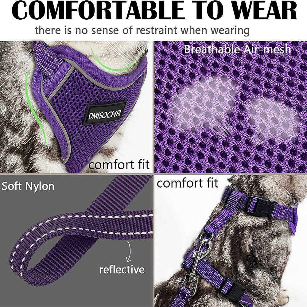 DMISOCHR Cat Harness and Leash Set Escape Proof Cat Vest Harness for Outdoor