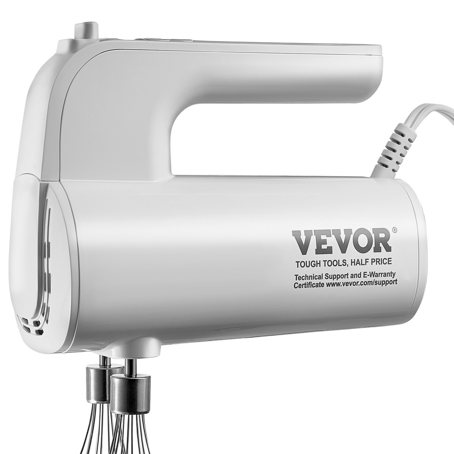 VEVOR Digital Electric Hand Mixer, 5-Speed, 200W Portable Electric Handheld Mixer, with Turbo Boost Beaters Dough Hooks Whisks Storage Bag, Baking Supplies for Whipping Mixing Egg Cookie Cake Cream
