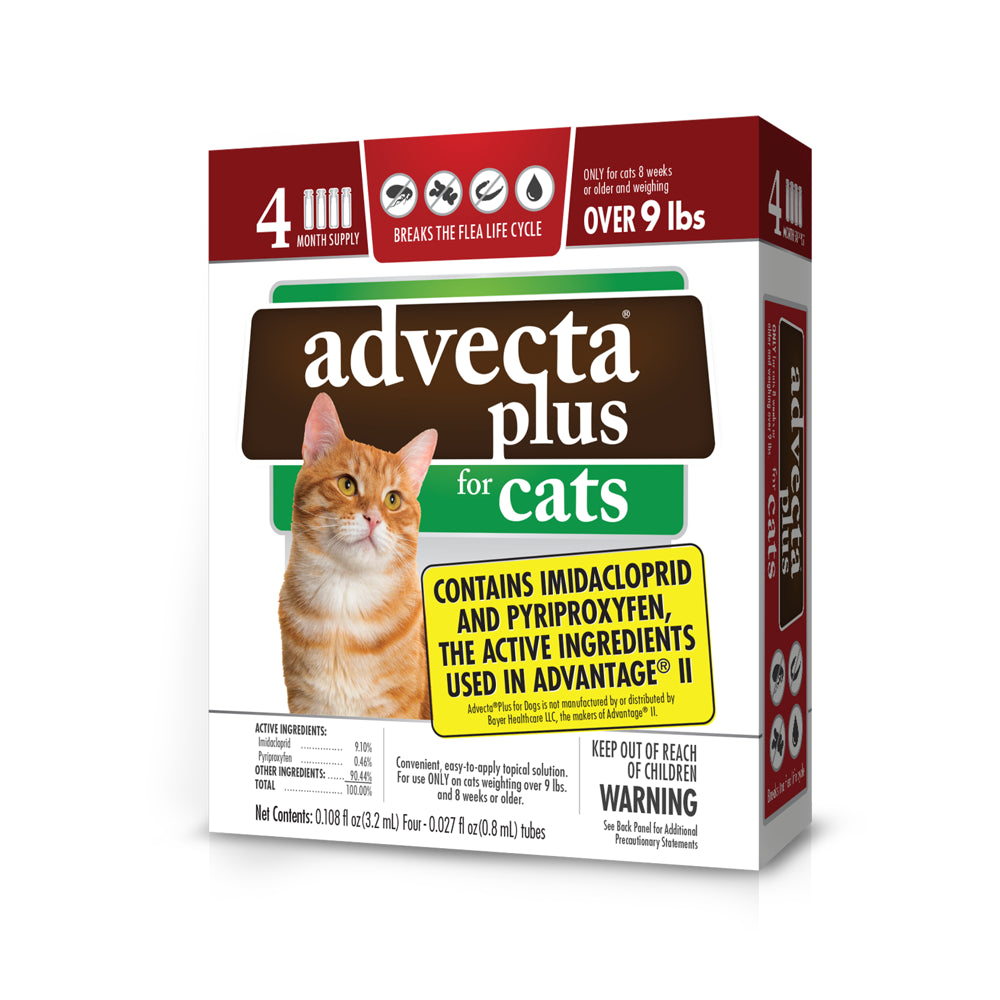 Advecta plus Flea Protection for Large Cats, Fast-Acting Topical Flea Prevention, 4 Count