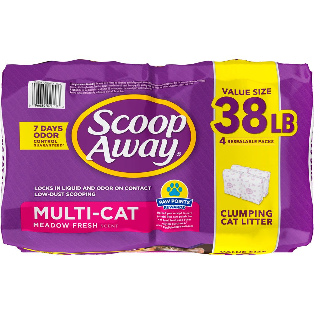 Scoop Away Multi-Cat, Scented Cat Litter, 38 Lbs