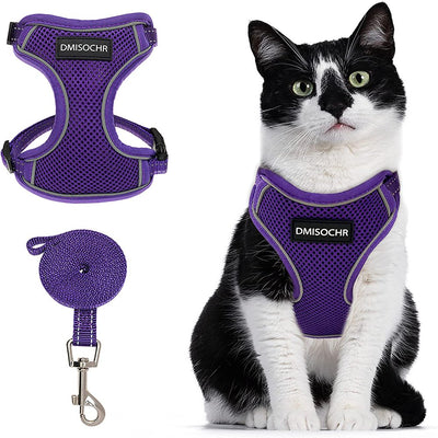 DMISOCHR Cat Harness and Leash Set Escape Proof Cat Vest Harness for Outdoor