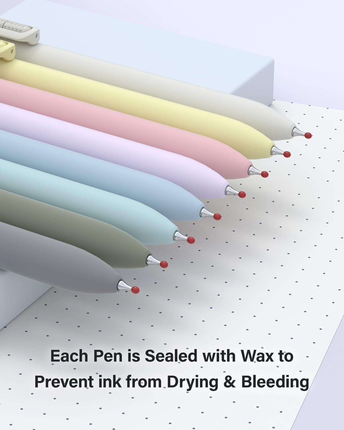 8Pcs Gel Pens - 0.5Mm Black Ink Pens Fine Point Smooth Writing, Quick Drying Journaling Pens, Cute School & Office Pens for Gift