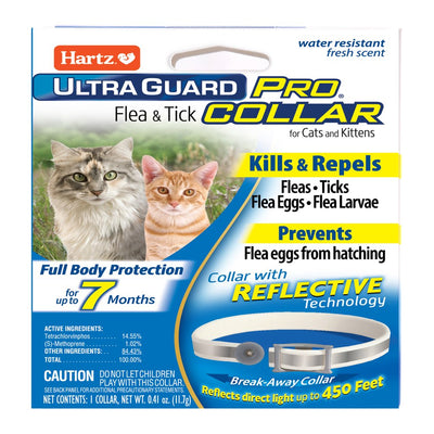 Hartz Ultraguard Pro Reflective Flea and Tick Collar for Cats and Kittens, 7 Months Protection