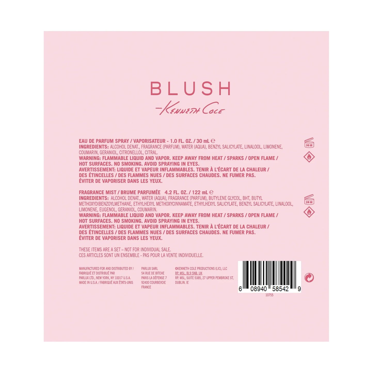 Kenneth Cole Blush Perfume Gift Set for Women, 2 Pieces