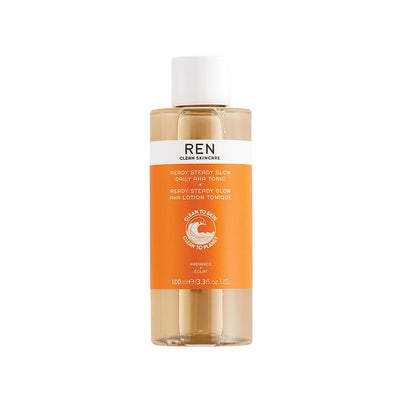 REN Clean Skincare - AHA Facial Toner - Glow Delivers 7 Skin-Resurfacing Benefits - Pore Reducing BHA and Exfoliating Lactic Acid for a Smoother, Brighter and Even Skin Tone