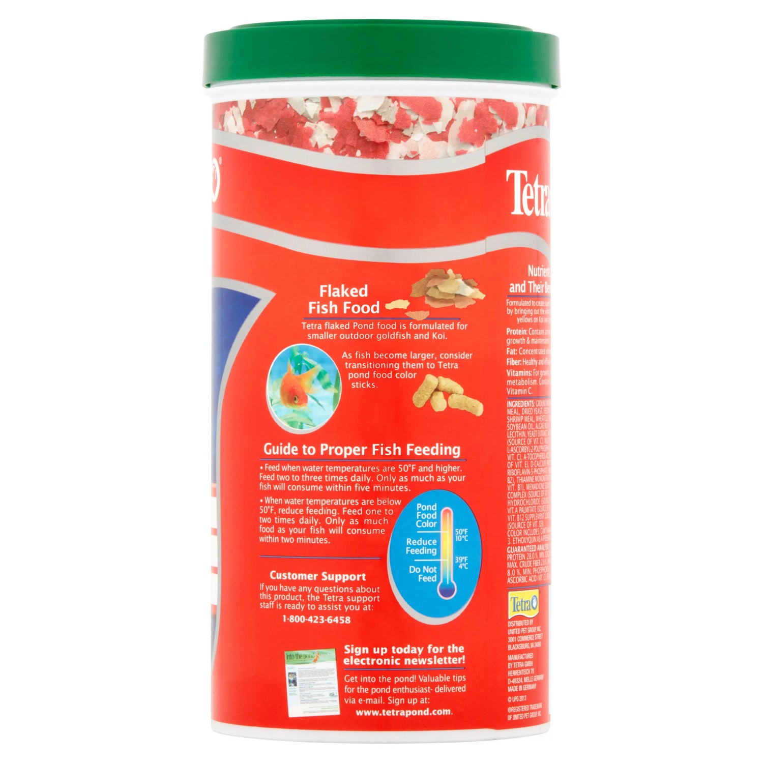 Tetra Tetrapond Color Flakes, Color-Enhancing Flaked Fish Food for Small Ponds