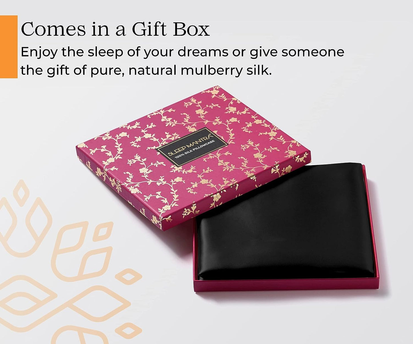 100% Mulberry Silk Pillowcase for Hair and Skin Health, Hidden Zipper, 22 Momme, Both Sides Smooth, Breathable and Natural, Machine Washable, Sleep Mantra (Standard, Black)