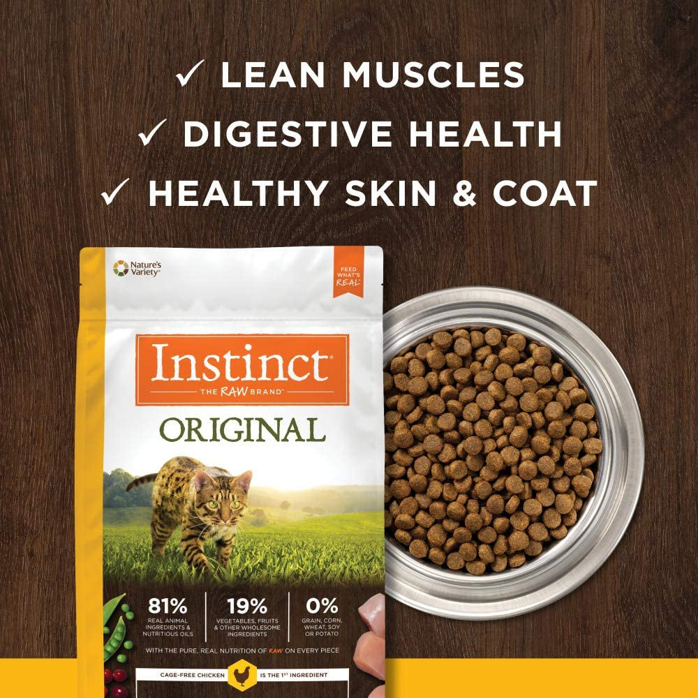 Instinct Original Grain Free Recipe with Real Chicken Natural Dry Cat Food, 11 Lb. Bag