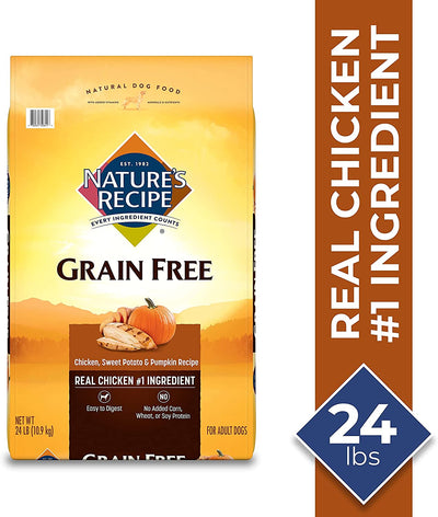 Nature'S Recipe Grain Free Easy to Digest Dry Dog Food with Real Meat, Sweet Potato & Pumpkin