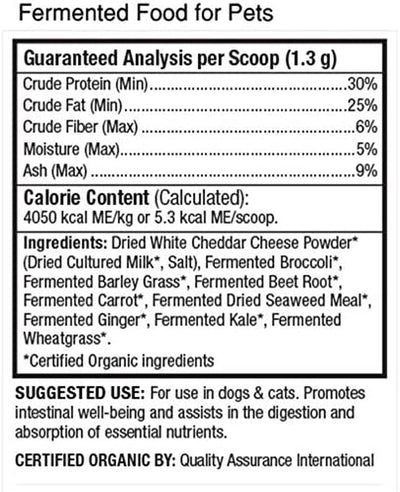 Dr. Mercola Organic Fermented Food for Cats & Dogs, 2.75 Oz. per Container (78G), Non GMO, Gluten Free, Soy Free, USDA Organic