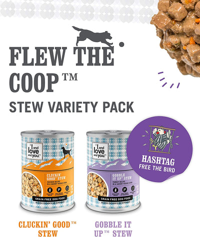 "I and Love and You" Naked Essentials Wet / Canned Dog Food - Grain Free, Cage Free, Free Range - for Large and Small Dogs (Variety of Flavors)