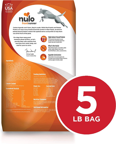 Frontrunner Dry Dog Food for Adult Dogs – Ancient Grain Inclusive Recipe - All Natural Pet Kibble with High Taurine Levels - Animal Protein for Lean Strong Muscles