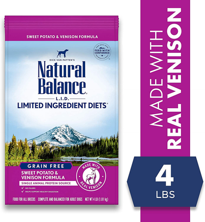 Limited Ingredient Diet Venison & Sweet Potato | Adult Grain-Free Dry Dog Food | 4-Lb. Bag