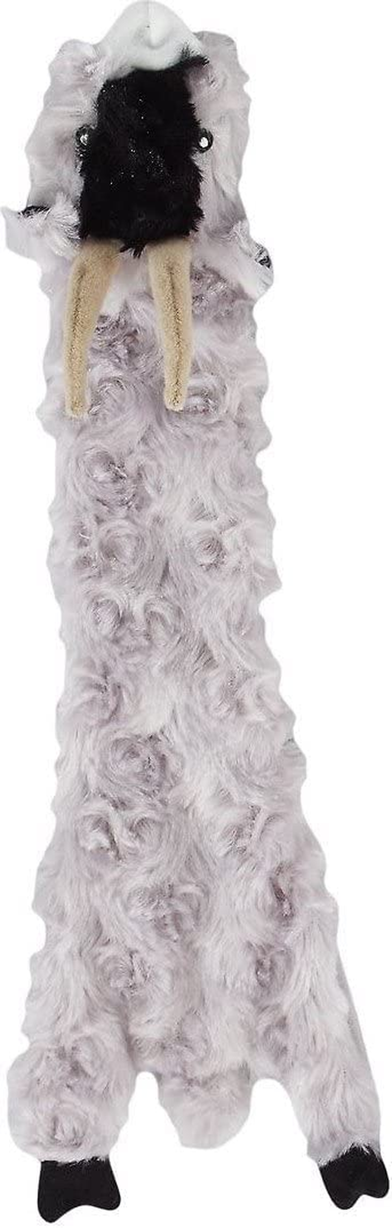 by Ethical Products Skinneeez Crinklers the Stuffless Crinkle Dog Toy with Squeaker for All Dogs Tug-Of-War Toy for Small and Large Breeds Squeak Toy for Dogs -Goat - Small