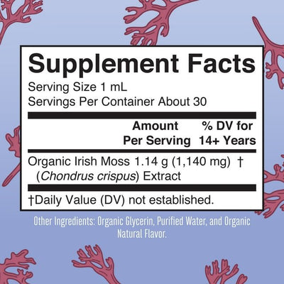 Maryruth'S | USDA Organic Sea Moss Liquid Drops | Herbal Supplement | Gut Health and Immune Support | Vegan, Non-Gmo | 1 Fl Oz / 30 Ml