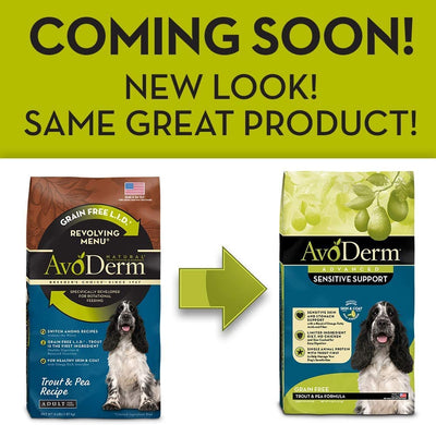 Avoderm Natural Advanced Sensitive Support Trout & Pea Formula Dry Dog Food 22 Lb