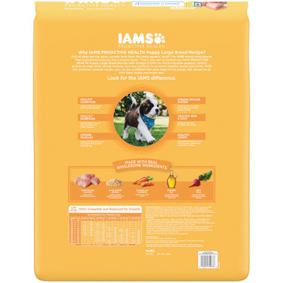 IAMS Smart Puppy with Real Chicken Dry Dog Food for Large Breed Puppy, 30.6 Lb Bag