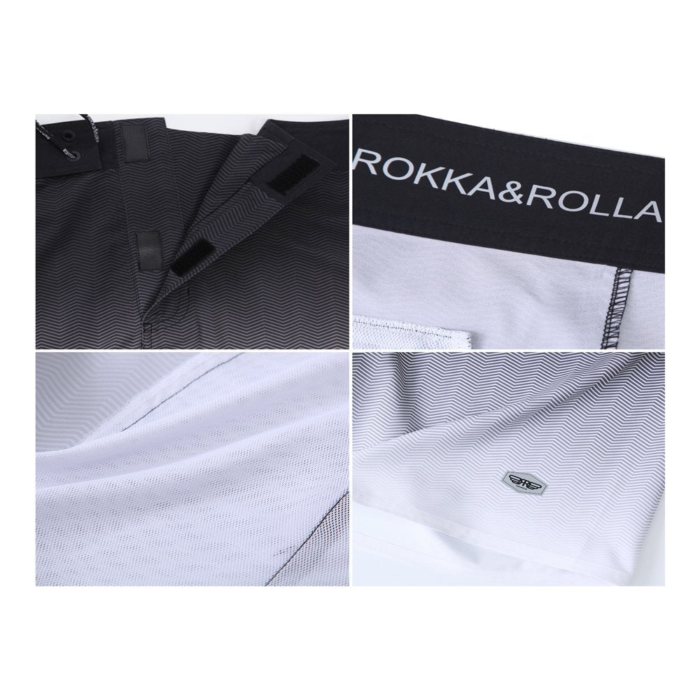 Rokka&Rolla Men'S 9" NO Mesh Liner Board Shorts Quick Dry Swim Trunks, up to Size 2XL