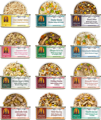 Weruva Grain Free Canned Dog Food Variety Pack, 5.5 Oz Each, 12 Flavor