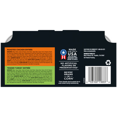 SHEBA Wet Cat Food Cuts in Gravy Variety Pack, Roasted Chicken Entree and Tender Turkey Entree, 2.6 Oz. PERFECT PORTIONS Twin-Pack Trays