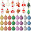 Skylety 36 Pcs Mini Christmas Ornaments, Glitter Balls