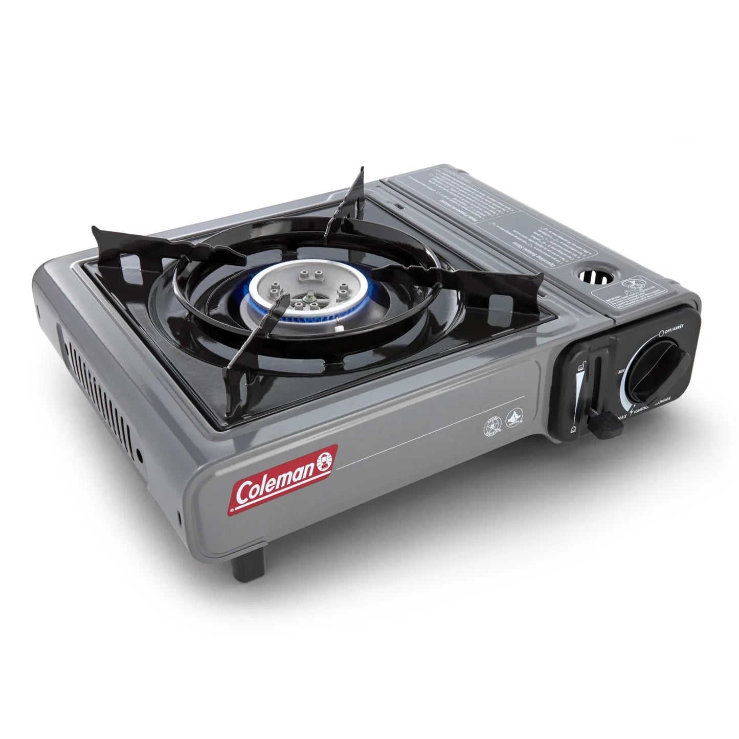 Coleman Tabletop Butane Gas Camping Stove, 1-Burner, Gray