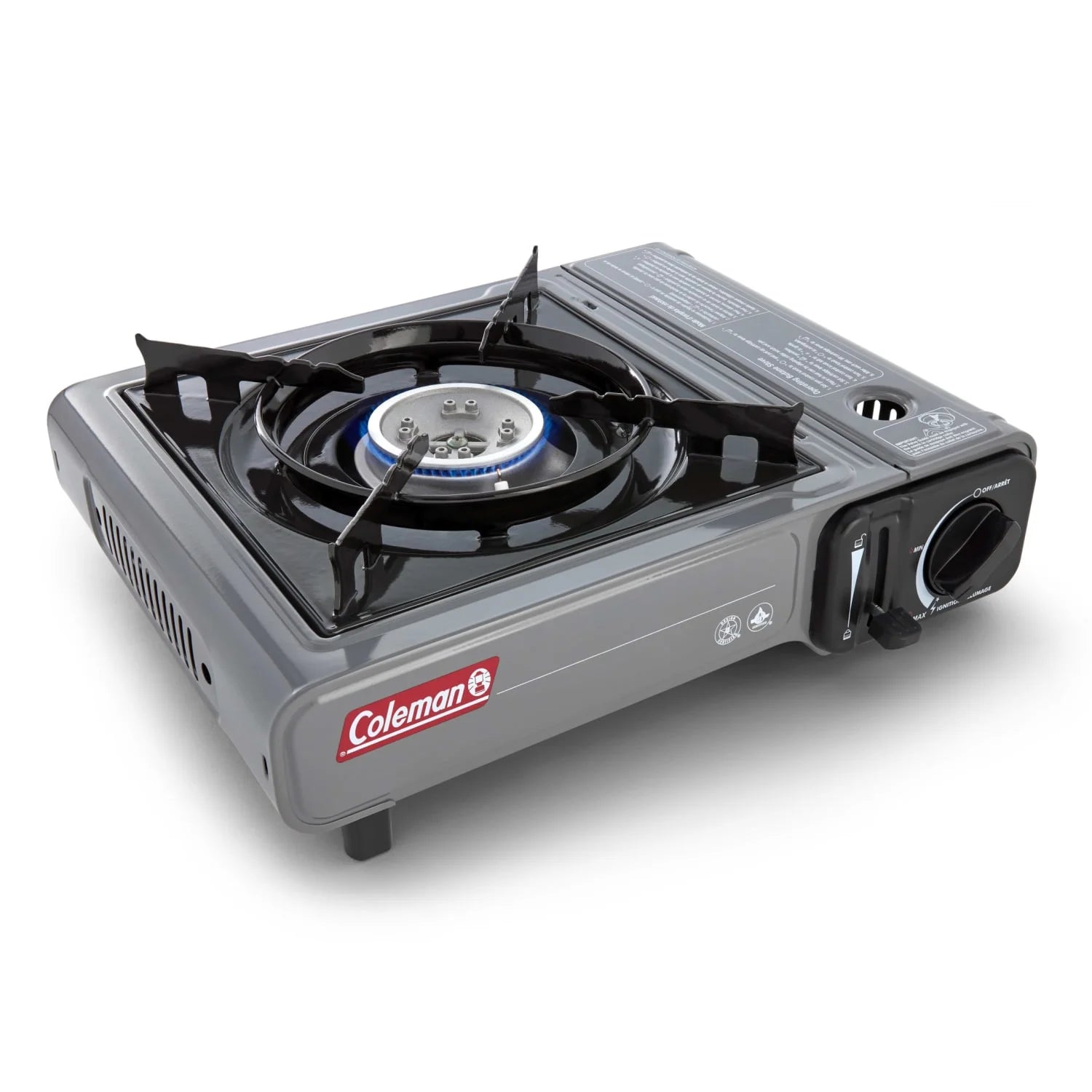 Coleman Tabletop Butane Gas Camping Stove, 1-Burner, Gray