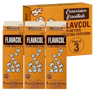 Concession Essentials 3 Pack Flavacol Popcorn Season Salt, 35 Oz per Pack. Total 105 Ounces Popcorn Season Salt