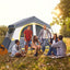 12 Ft. X 9 Ft. Gray Outdoor 6 Person Camping, Portable Easy Set up Family Tent for Hiking, Backpacking, Traveling