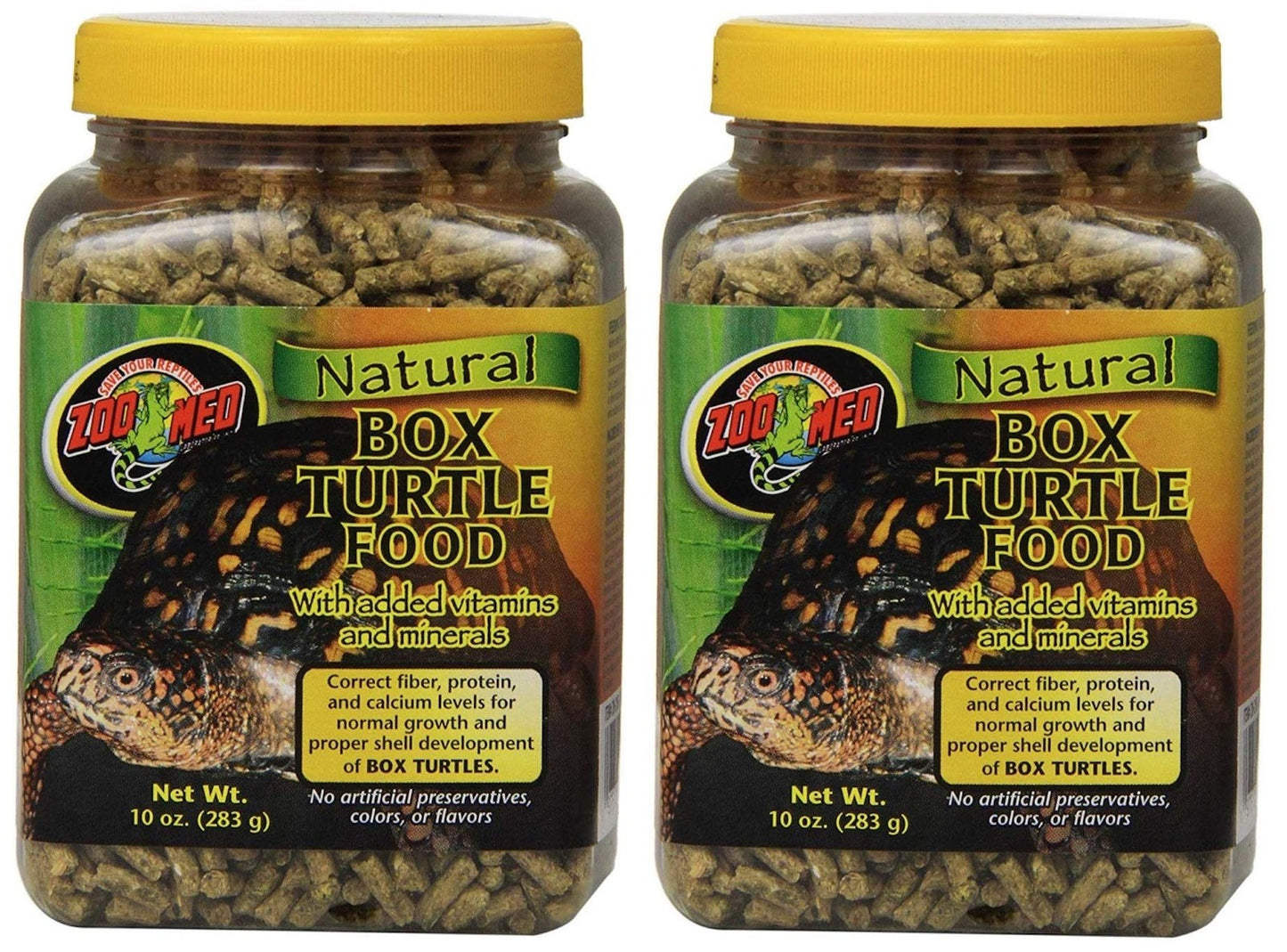 Zoo Med Box Turtle and Tortoise Food 10 Ounces Soft Moist Pellets Pack of 2