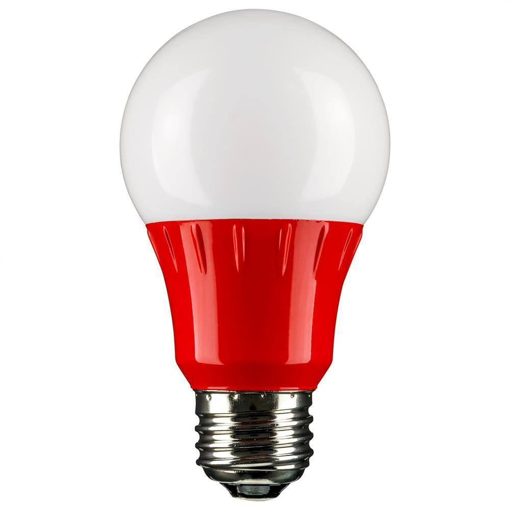 22-Watt Equivalent A19 LED Red Light Bulbs Medium E26 Base in Red (6-Pack)