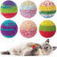 Cat Toys Balls, Woolen Yarn Cat Ball Toy with Bell Inside, Cat Toys for Indoor C