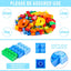 MAINYU Run Building Blocks for Kids Ages 4-8, 168 PCS Classic Big Size Blocks Set, Crazy Run Building Blocks with 4 Balls Race Track, Educational Toys Bricks Set Christmas Birthday Toy for Boys Girls
