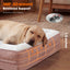 Extra Large Orthopedic Dog Bed Waterproof Pet Sofa Bed Four-Sided Bolster Cushion with Removable Washable Cover for Big Dogs Pink