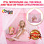 Princess Castle Playhouse Tent for Girls with LED Star Lights – Indoor & Outdoor Large Kids Play Tent for Imaginative Games – Princess Tent, 230 Polyester Taffeta. Pink 55"X53".