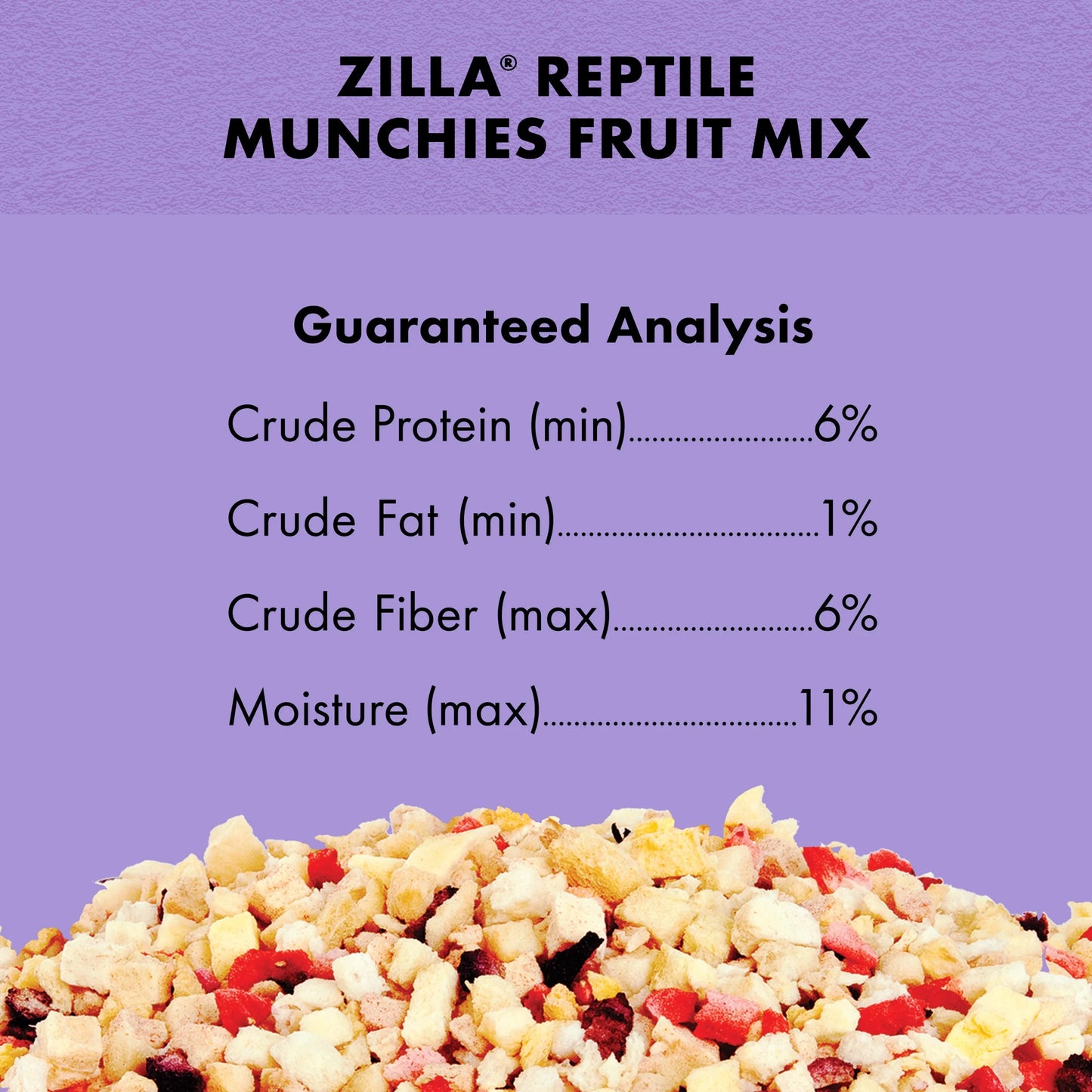 Zilla Reptile Munchies Fruit Mix Black 2.5 Oz.
