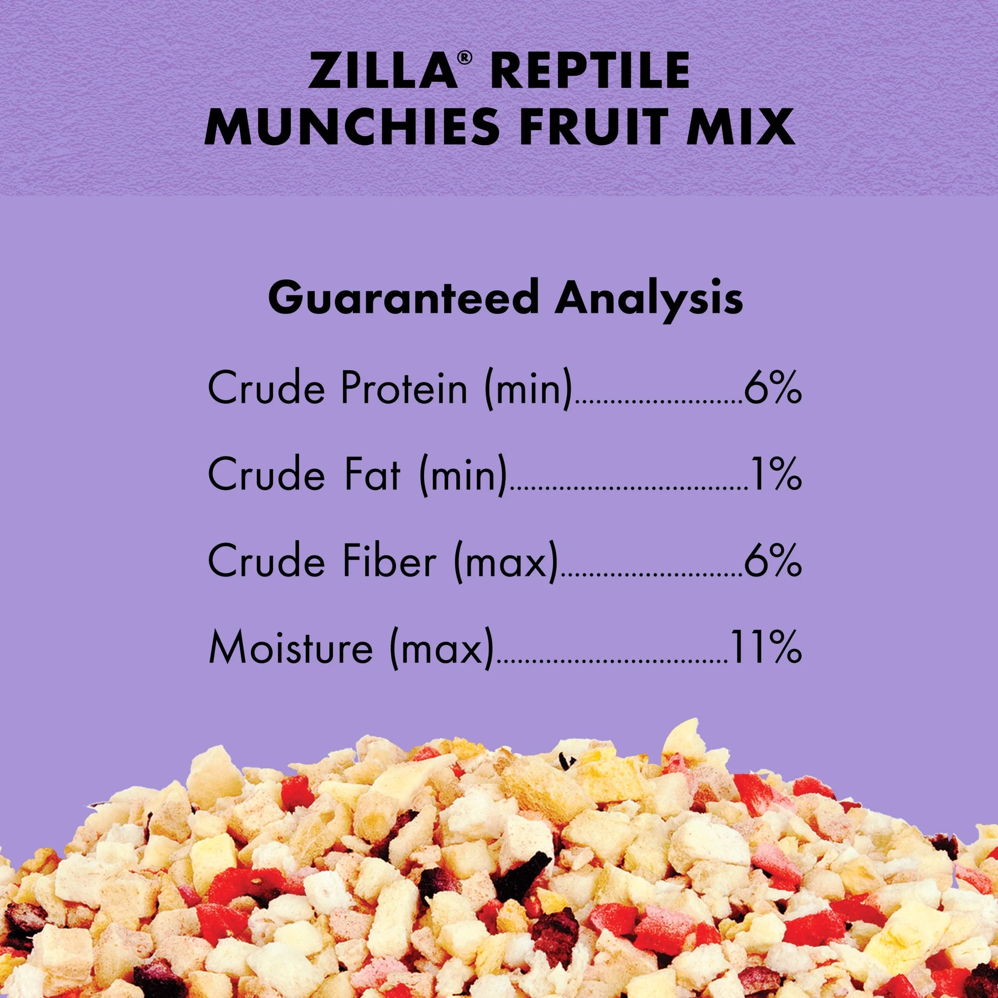 Zilla Reptile Munchies Fruit Mix Black 2.5 Oz.
