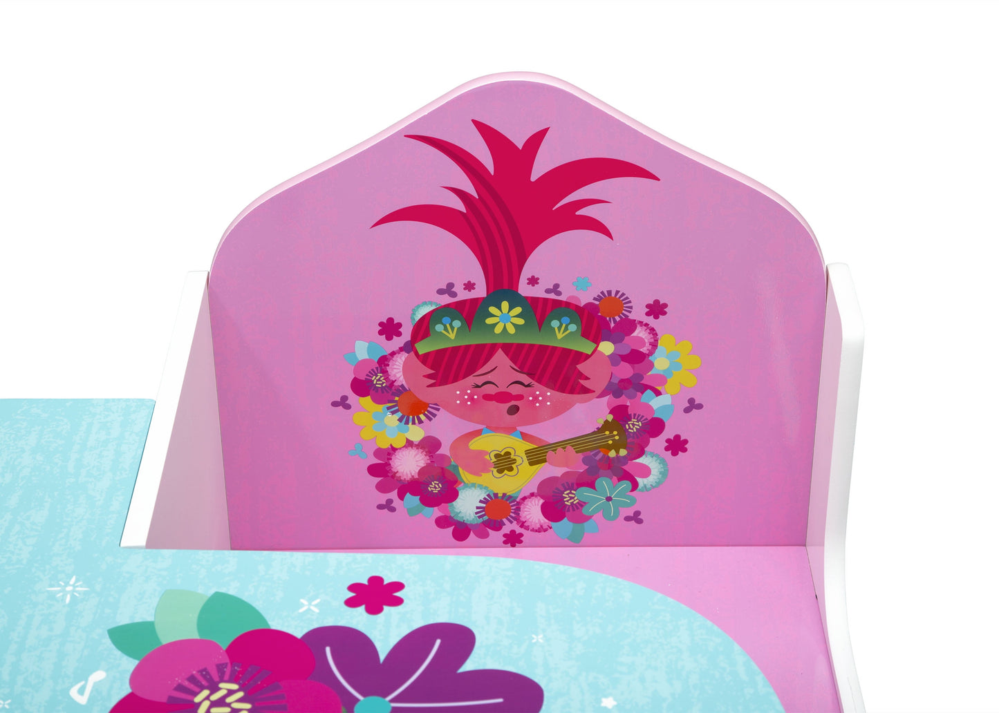 Trolls World Tour Chair Desk with Storage Bin by Delta Children, Greenguard Gold Certified