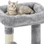 Topeakmart Cat Tree 34In Cat Tower Plush Cover with Condo, Platform & Basket for Indoor Kittens, Cat Furniture Activity Tree