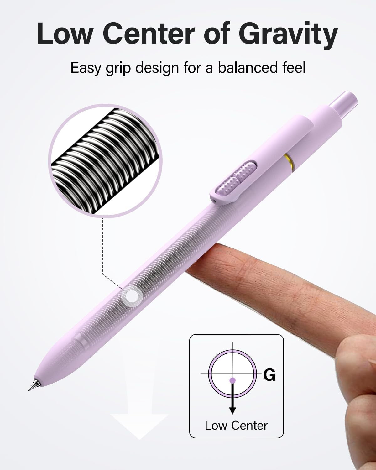 8Pcs Gel Pens - 0.5Mm Black Ink Pens Fine Point Smooth Writing, Quick Drying Journaling Pens, Cute School & Office Pens for Gift