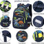 3Pcs Boys Dinosaur Backpack Set with Lunch Box Pencil Case, School Book Bag for Kids Elementary Preschool 1