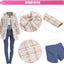 BARWA 11 PCS Doll Clothes 4 Sets Elegant Business Skirt Vest Set Fashion Top and Pants Long Sleeved Coat Office Style Casual for 11.5 Inch Girl Doll | Office Style Casual Fashion Top and Pants Long Sleeved Coat