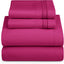 Hearth & Harbor Split King Size Sheets - 5 Piece Bed Sheet Set, Hotel Luxury Double Brushed Bed Sheets - Extra Soft Bedding Sheets & Pillowcases, Split King, Magenta