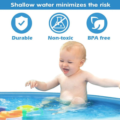 Allaugh Splash Pads for Toddlers 1-12Y, Sprinkler for Kids, 67" Octopus Inflatable Baby Pool, Outdoor Water Toys, Blue