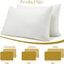 Adjustable Pillows, Standard Size Bed Pillows for Sleeping 2 Pack, Memory Foam Pillows - Medium Firm Back, Stomach and Side Sleeper Pillows