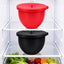 Selftek 2 Pcs Silicone Bowl Liners for 7 Qt Kitchenaid Mixers - Accessories and Attachments for Cooking and Baking, Heat-Resistant & Easy to Clean, 2 Liners with Lids (Red & Black)