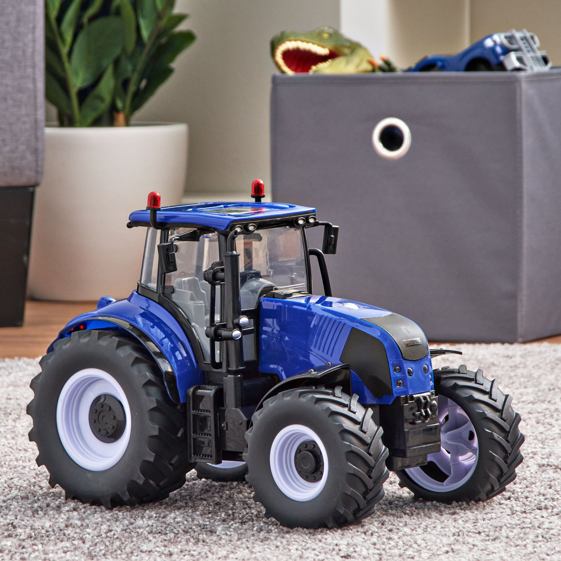 Adventure Force Blue Farm Tractor – Play Vehicle with Lights & Sounds