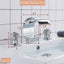 Widespread Bathroom Basin Faucet Crystal Handle Sink Mixer Tap Chrome Finish